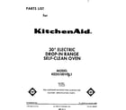 KitchenAid KEDS100VWH1 front cover diagram