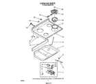 Whirlpool RE960PXVW1 cook top diagram