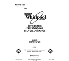 Whirlpool RF375PXWW0 front cover diagram