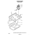 Whirlpool RF3365XWW0 cooktop diagram