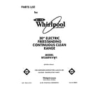 Whirlpool RF330PXVW1 front cover diagram