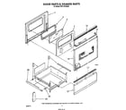 Whirlpool RF317PXWW0 door and drawer diagram
