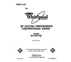 Whirlpool RF3100XVW1 front cover diagram