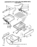 Evaporator, ice cutter grid and water