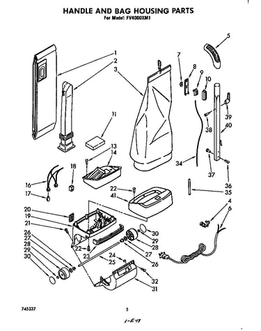Handle and bag housing