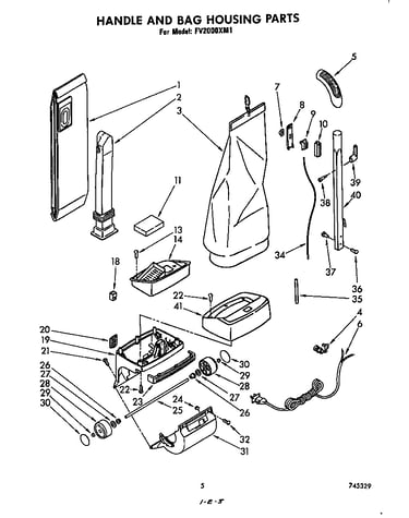 Handle and bag housing