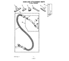 Whirlpool FC5000XM0 hose and attachments diagram