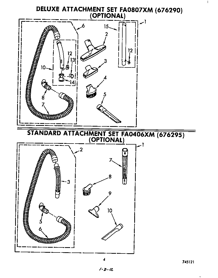 DELUXE AND STANDARD ATTACHMENTS