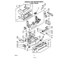 Whirlpool FV2000XM0 nozzle and motor diagram