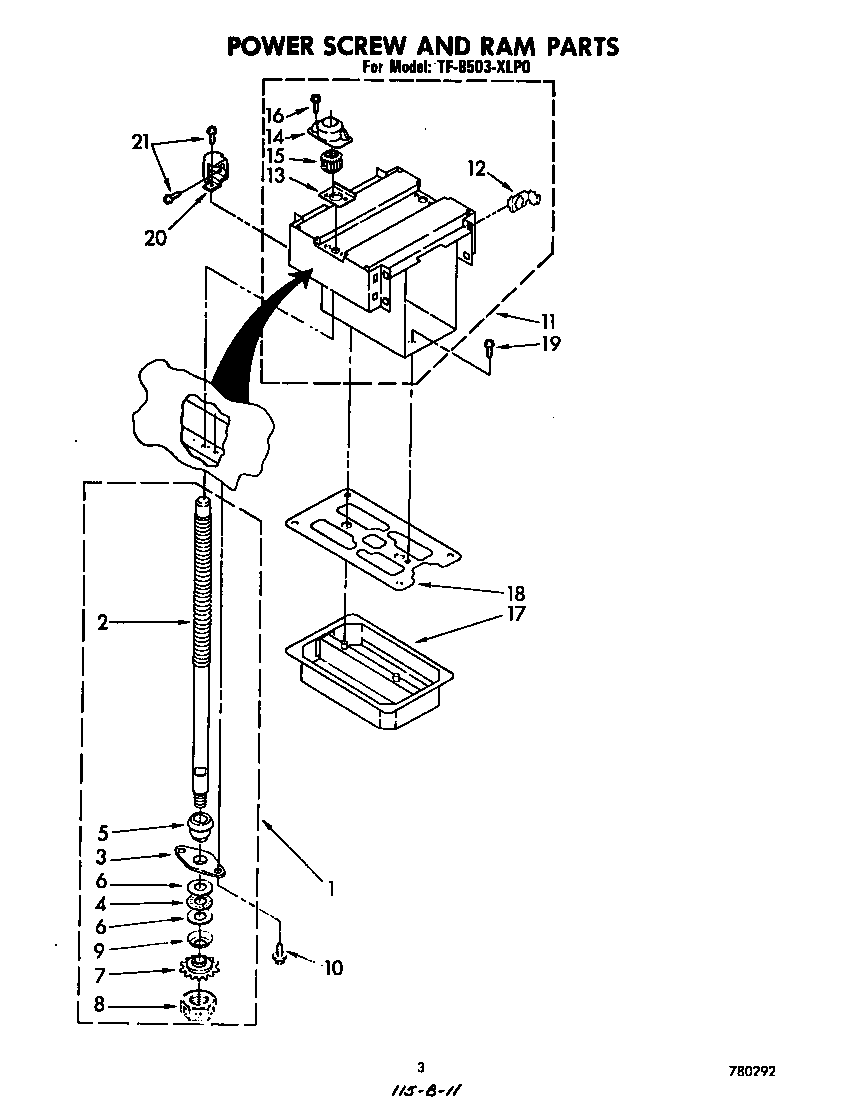 Power screw and ram