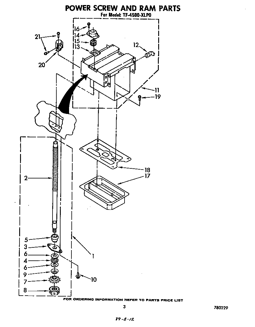 Power screw and ram