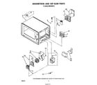 Whirlpool MW3500XP2 magnetron and airflow diagram