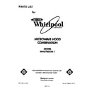 Whirlpool MH6700XM1 front cover diagram
