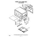 Whirlpool MW3200XP0 cabinet and stirrer diagram