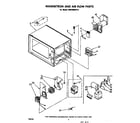 Whirlpool MW3000XP0 magnetron and air flow diagram