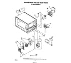 Whirlpool MW3000XP1 magnetron and airflow diagram