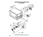 Whirlpool MW1000XP0 magnetron and air flow diagram