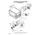Whirlpool MW1200XP0 magnetron and air flow diagram