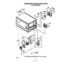 Whirlpool MW1500XP0 magnetron and air flow diagram