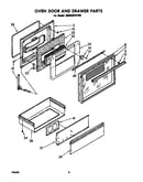 Oven door and drawer