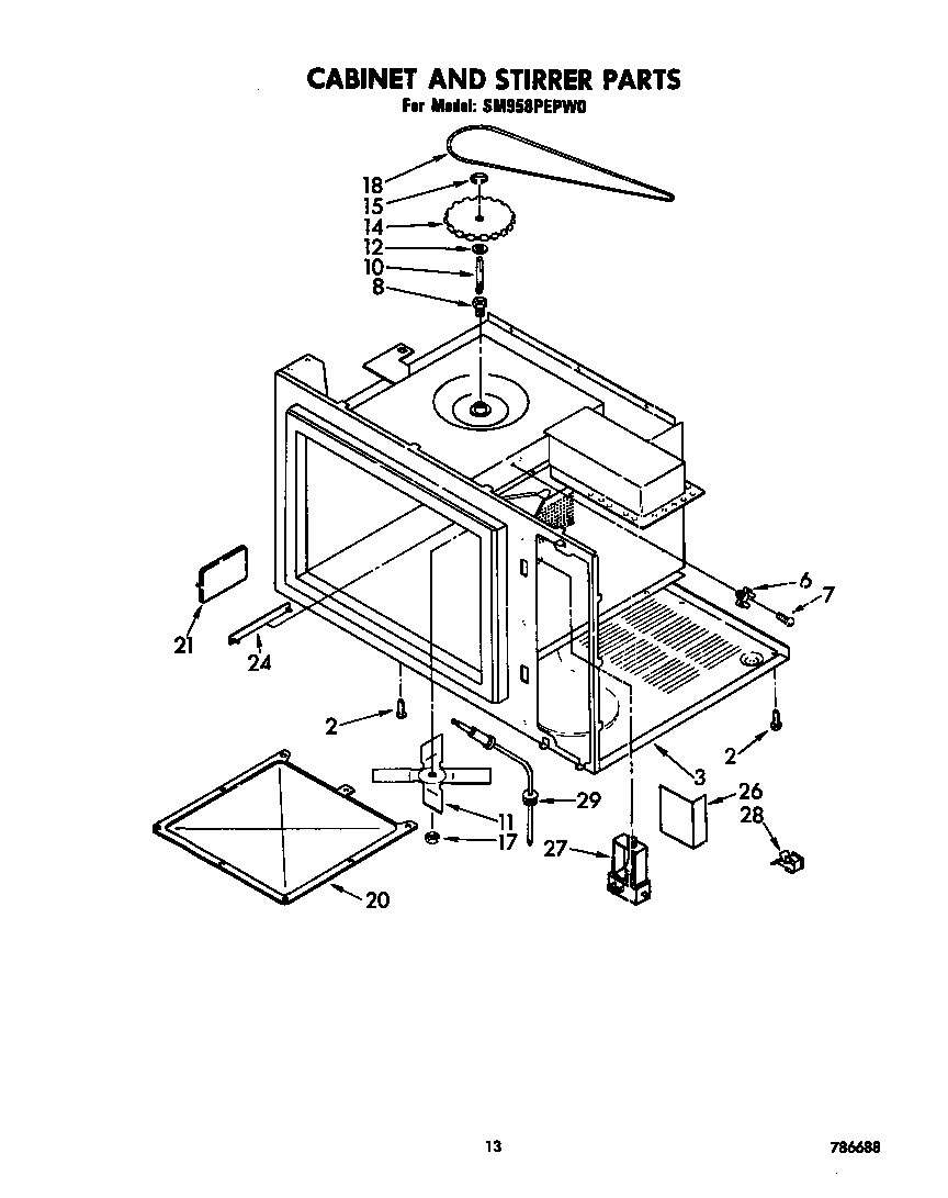 Cabinet and stirrer
