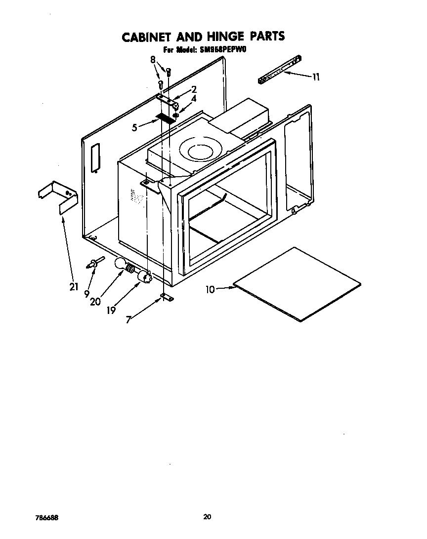 Cabinet and hinge