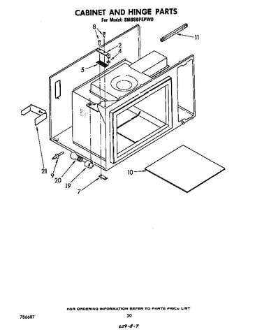 Cabinet and hinge