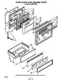 Oven door and drawer