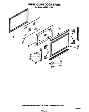 Upper oven door