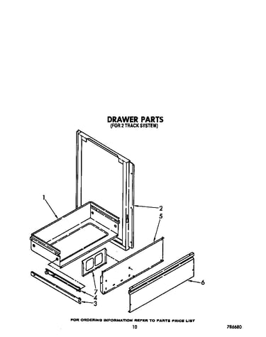 Drawer (for 2 track system)