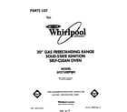 Whirlpool SF375BEPW0 front cover diagram