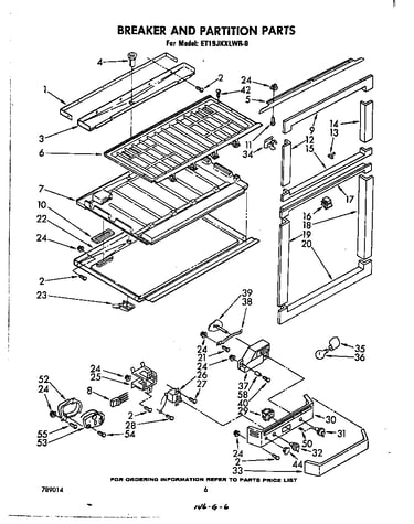 Breaker and partition