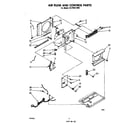 Whirlpool ACP492XM0 air flow and control parts diagram