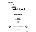 Whirlpool ET19JKXLWR1 front cover diagram