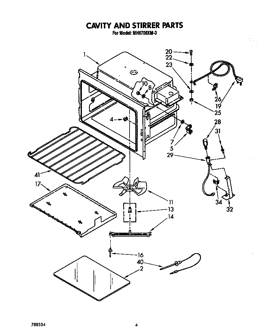 Cavity and stirrer