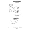 Whirlpool MW3000XP2 door and latch diagram