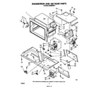 Whirlpool MH6600XM1 magnetron and air flow diagram
