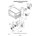 Whirlpool MW1500XP1 magnetron and air flow diagram