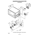 Whirlpool MW1200XP1 magnetron and air flow diagram