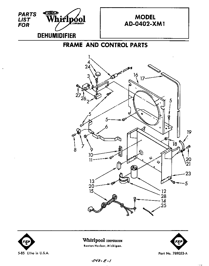 FRAME AND CONTROL PARTS