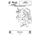 Whirlpool AD0152XM0 frame and control parts diagram