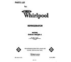 Whirlpool EHD261MKWR4 front cover diagram