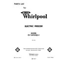 Whirlpool EV130FXKW3 front cover diagram