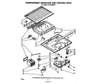 Whirlpool EJT144XKWR0 compartment separator and control diagram