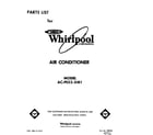 Whirlpool ACP052XM1 front cover diagram