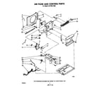 Whirlpool ACP502XM0 air flow and control parts diagram