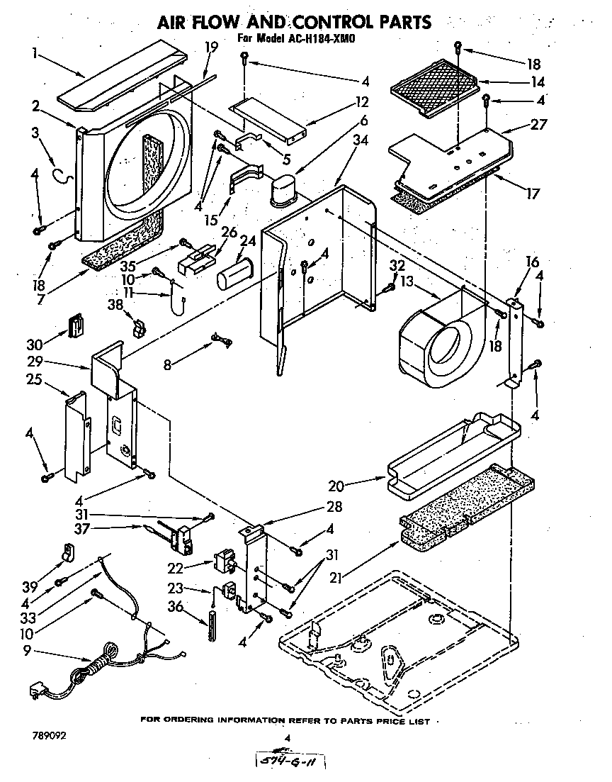 Air flow and control parts