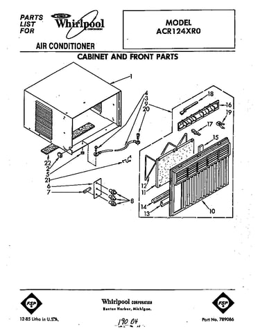 Cabinet and front