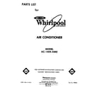 Whirlpool AC1404XM0 front cover diagram