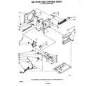 Whirlpool AC0752XM1 air flow and control parts diagram